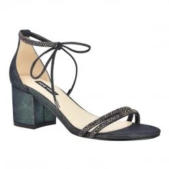 Nine West Metallic Mindset Keiko Ankle Tie Dress Sandals