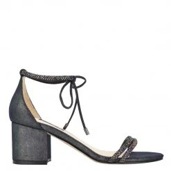 Nine West Metallic Mindset Keiko Ankle Tie Dress Sandals