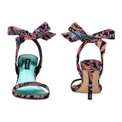 Nine West Kelsie Ankle Wrap Heeled Sandals Lace It Up