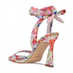 Nine West Kelsie Ankle Wrap Heeled Sandals Lace It Up