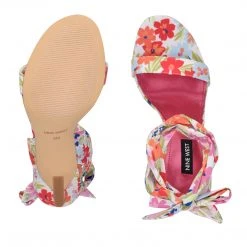 Nine West Kelsie Ankle Wrap Heeled Sandals Lace It Up