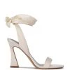 Nine West Kelsie Ankle Wrap Heeled Sandals Bridal 1 Nine West Kelsie Ankle Wrap Heeled Sandals Bridal