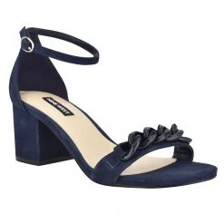 Nine West Kimba Ankle Strap Block Heel Sandals