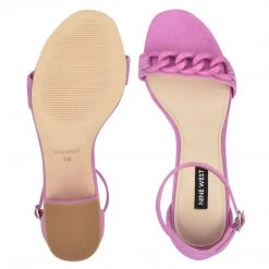 Nine West Kimba Ankle Strap Block Heel Sandals Color Pop