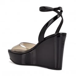 Nine West Klear Platform Ankle Strap Sandals 9 Nine West Klear Platform Ankle Strap Sandals