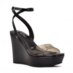 Nine West Klear Platform Ankle Strap Sandals