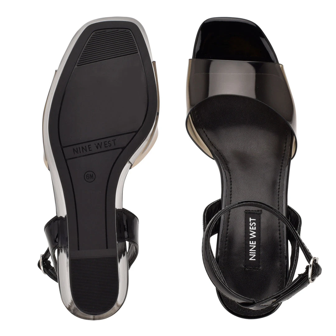 Nine West Klear Platform Ankle Strap Sandals 7 Nine West Klear Platform Ankle Strap Sandals