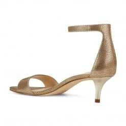 Nine West Leisa Ankle Strap Sandals Metallic Mindset