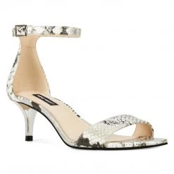 Nine West Leisa Ankle Strap Sandals Metallic Mindset