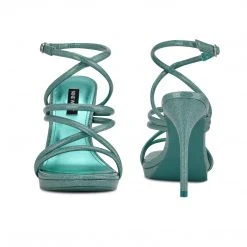 Nine West Lexy Ankle Strap Heeled Sandals Y2K Revival