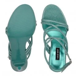 Nine West Lexy Ankle Strap Heeled Sandals Y2K Revival