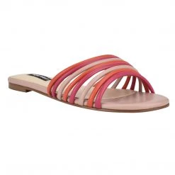 Nine West Color Pop Links Flat Slide Sandals