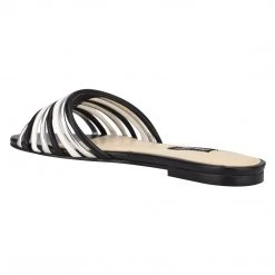 Nine West Links Flat Slide Sandals Metallic Mindset