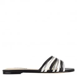 Nine West Links Flat Slide Sandals Metallic Mindset