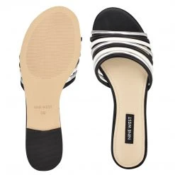 Nine West Links Flat Slide Sandals Metallic Mindset