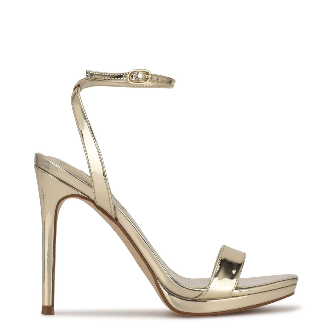 Nine West Loola Ankle Strap Sandals Metallic Mindset Nine West Loola Ankle Strap Sandals Metallic Mindset
