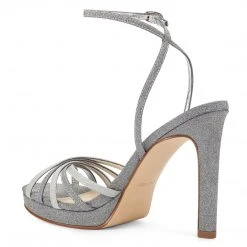 Nine West Lorelle Strappy Dress Sandals Metallic Mindset