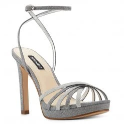 Nine West Lorelle Strappy Dress Sandals Metallic Mindset