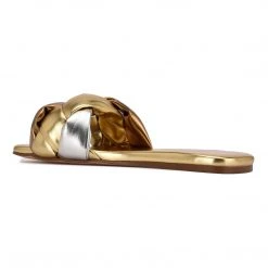 Nine West Lula Flat Slide Sandals Weave Got You