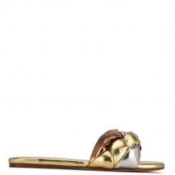 Nine West Lula Flat Slide Sandals Weave Got You