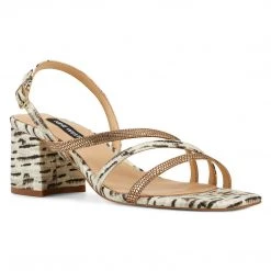 Nine West Metallic Mindset Maeve Block Heel Sandals