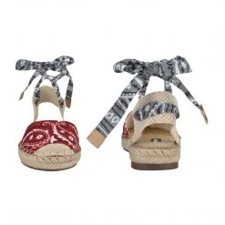 Nine West Mage Flat Ankle Wrap Espadrille Sandal Lace It Up