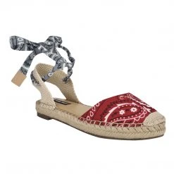 Nine West Mage Flat Ankle Wrap Espadrille Sandal Lace It Up