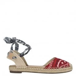 Nine West Mage Flat Ankle Wrap Espadrille Sandal Lace It Up