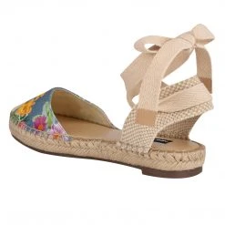 Nine West Mage Flat Ankle Wrap Espadrille Sandal Lace It Up