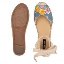 Nine West Mage Flat Ankle Wrap Espadrille Sandal Lace It Up