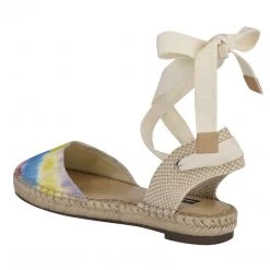 Nine West Lace It Up Mage Flat Ankle Wrap Espadrille Sandal