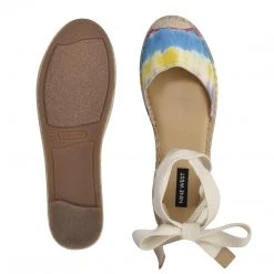 Nine West Lace It Up Mage Flat Ankle Wrap Espadrille Sandal