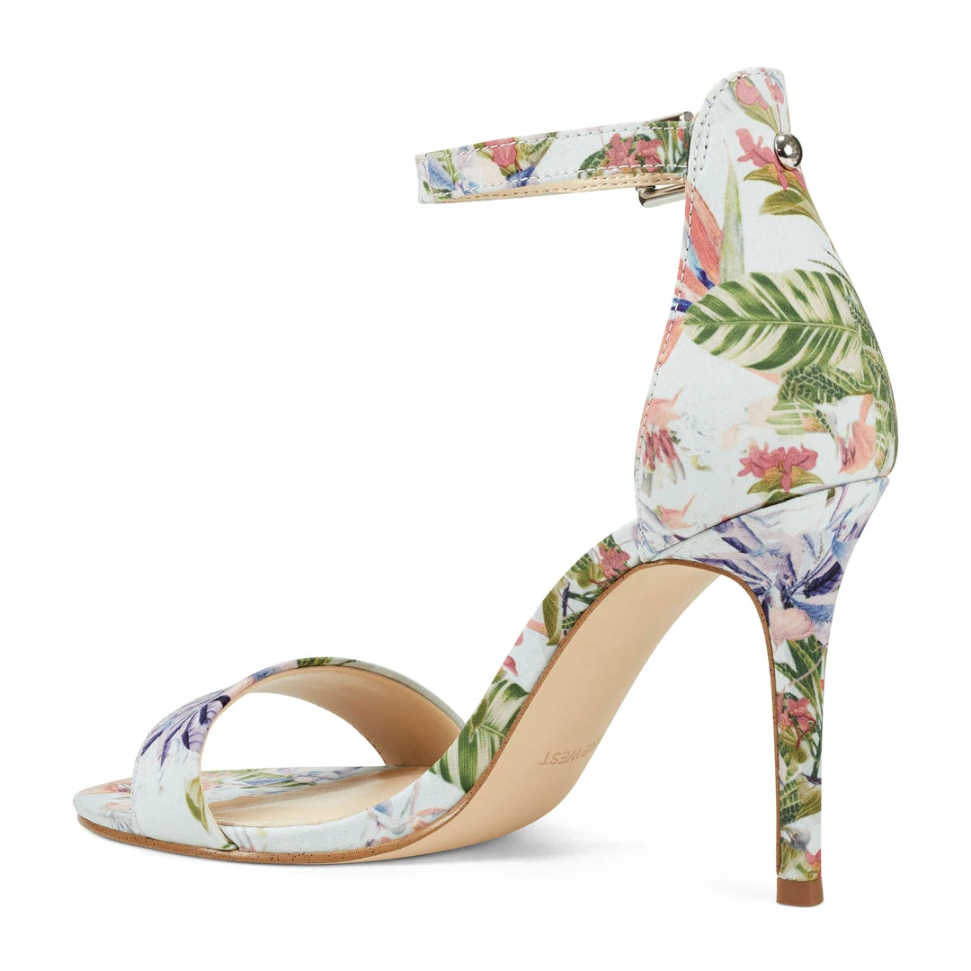 Nine West Heels Mana Ankle Strap Sandals 5 Nine West Heels Mana Ankle Strap Sandals