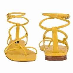 Nine West Mandie Strappy Flat Sandals 5 Nine West Mandie Strappy Flat Sandals