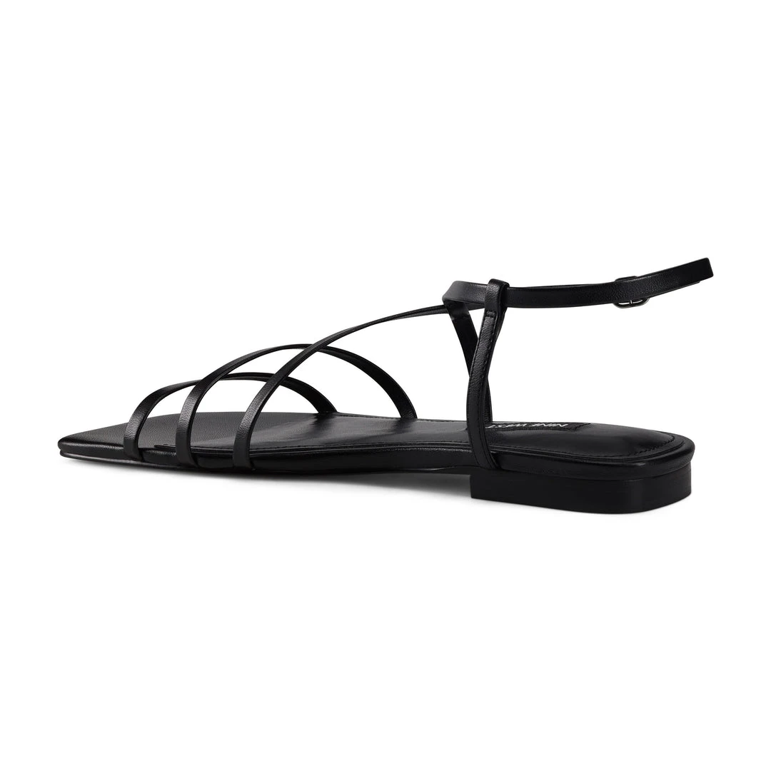 Nine West Flats Mani Strappy Flat Sandals 5 Nine West Flats Mani Strappy Flat Sandals