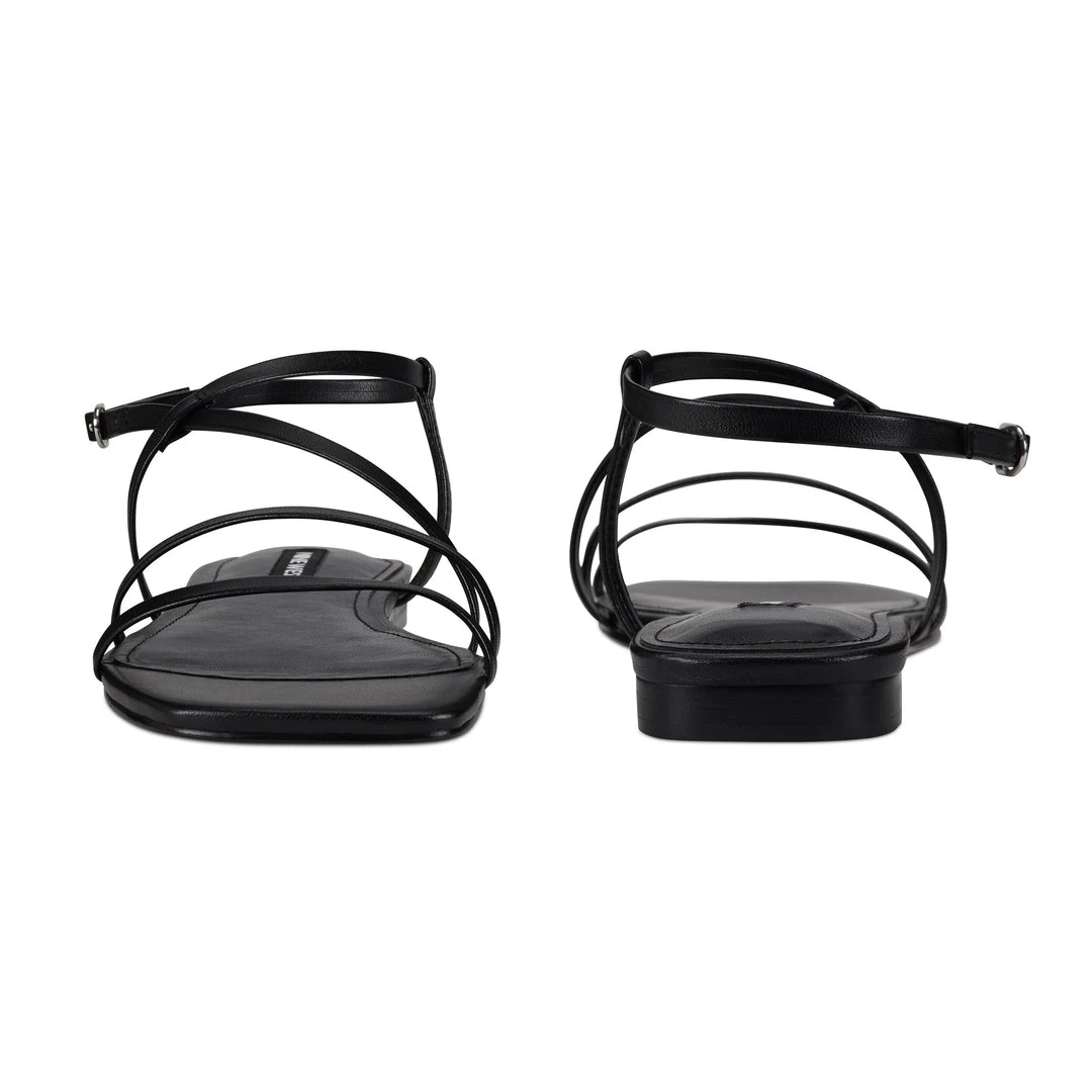 Nine West Flats Mani Strappy Flat Sandals 7 Nine West Flats Mani Strappy Flat Sandals