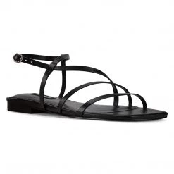 Nine West Flats Mani Strappy Flat Sandals 9 Nine West Flats Mani Strappy Flat Sandals