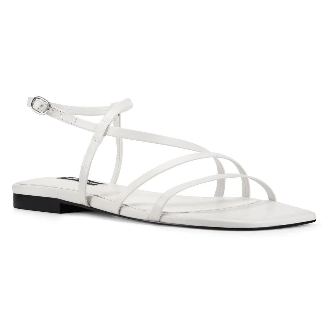 Nine West Mani Strappy Flat Sandals Flats 4 Nine West Mani Strappy Flat Sandals Flats