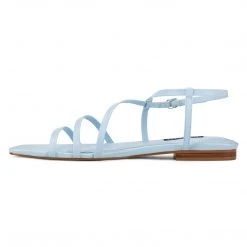 Nine West Mani Strappy Flat Sandals Flats 11 Nine West Mani Strappy Flat Sandals Flats