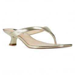 Nine West Metallic Mindset Manold Heeled Thong Sandals