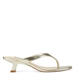 Nine West Metallic Mindset Manold Heeled Thong Sandals