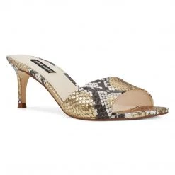 Nine West Marina Heeled Slide Sandals Heel Appeal