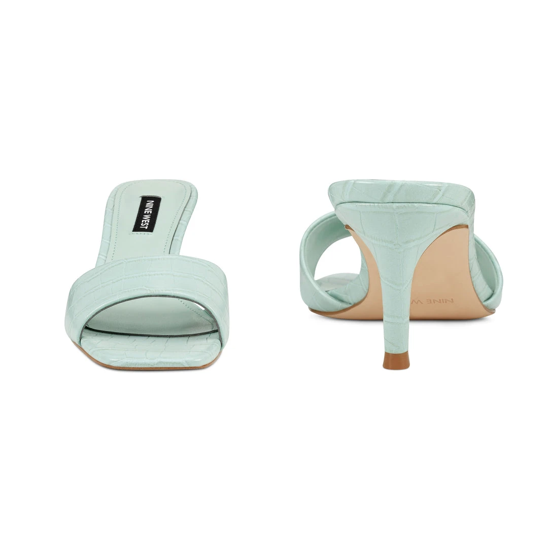 Nine West Heel Appeal Marina Heeled Slide Sandals 7 Nine West Heel Appeal Marina Heeled Slide Sandals