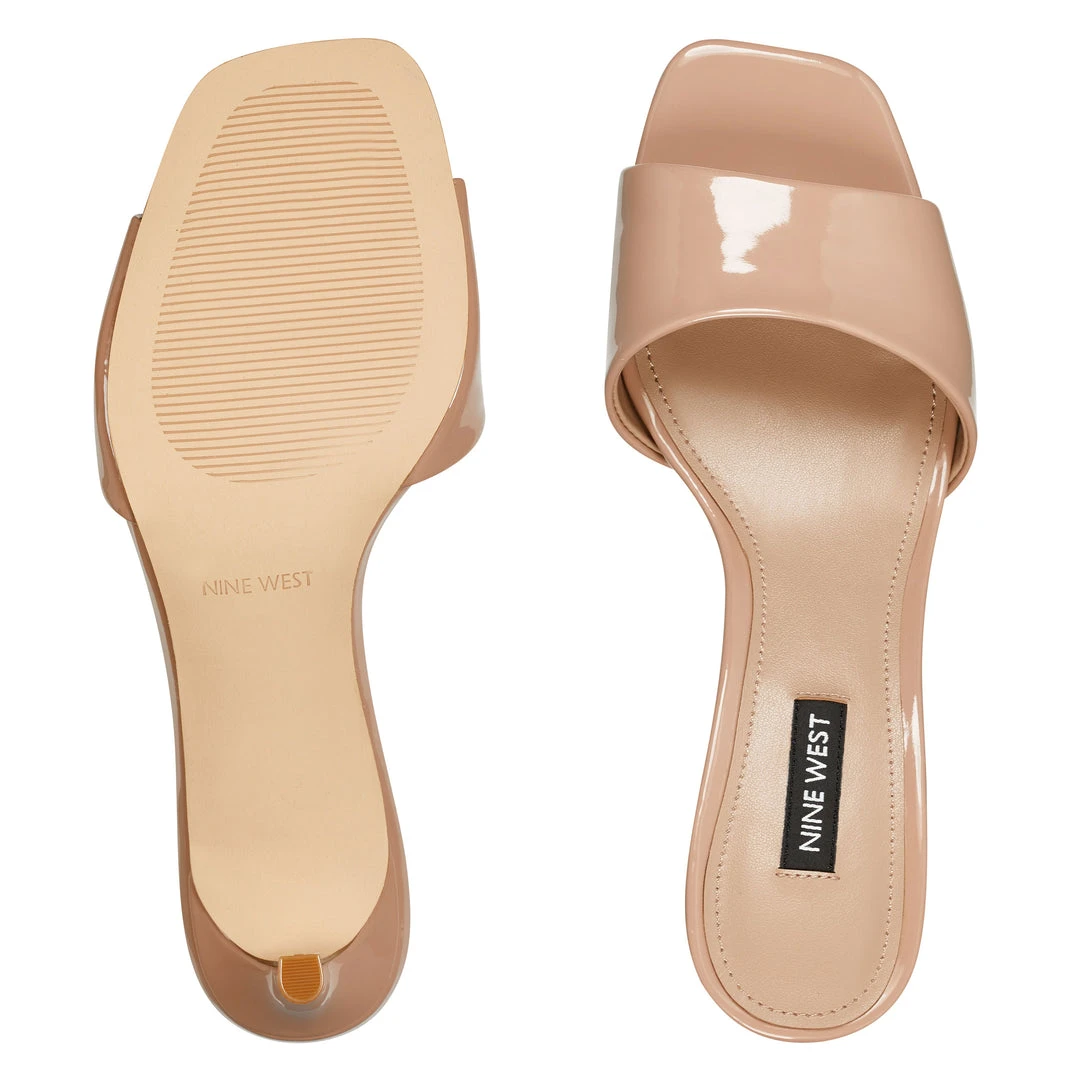 Nine West Heel Appeal Marina Heeled Slide Sandals 8 Nine West Heel Appeal Marina Heeled Slide Sandals