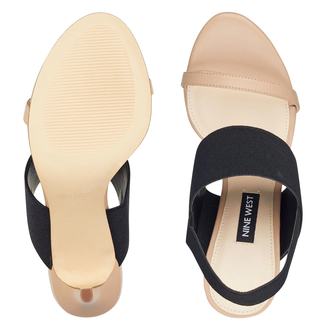 Nine West Heels Melon Open Toe Sandals 8 Nine West Heels Melon Open Toe Sandals