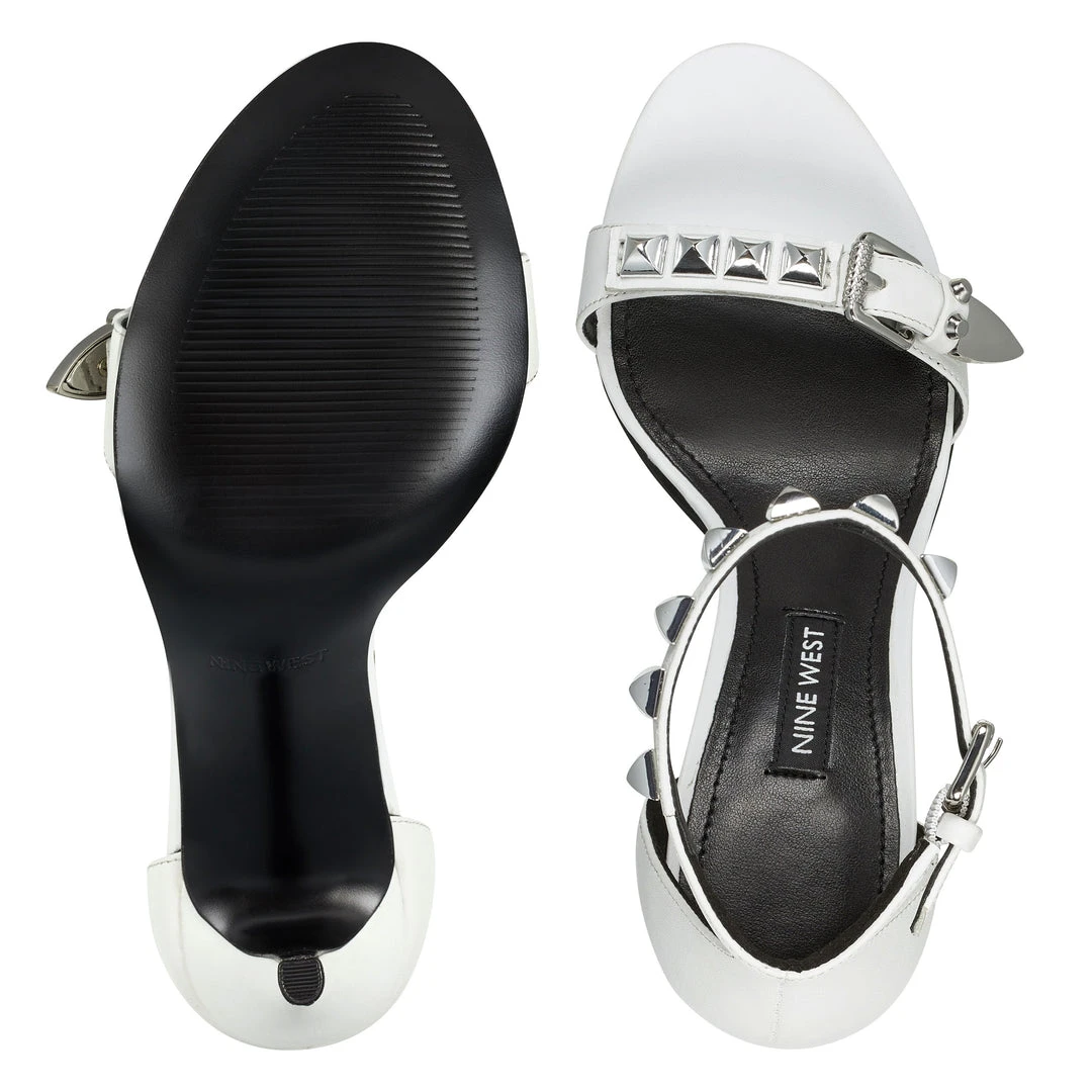 Nine West Heels Mika Ankle Strap Heel Sandals 8 Nine West Heels Mika Ankle Strap Heel Sandals