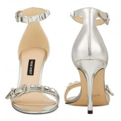 Nine West Metallic Mindset Mika Ankle Strap Heel Sandals