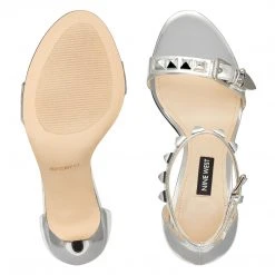 Nine West Metallic Mindset Mika Ankle Strap Heel Sandals