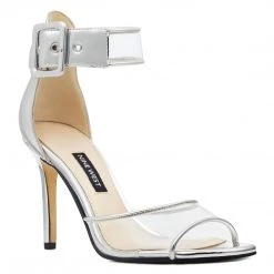 Nine West Metallic Mindset Mila Open Toe Sandals 9 Nine West Metallic Mindset Mila Open Toe Sandals