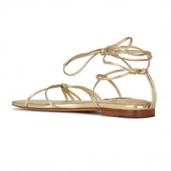 Nine West Minus Ankle Wrap Flat Sandals